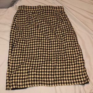 black and yellow long skirt